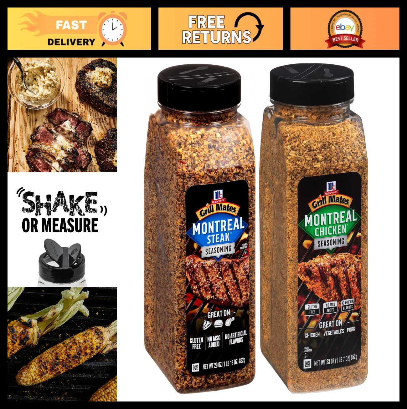 Montreal Steak & Chicken Seasoning Bundle – 52 oz Gourmet Grill Spice Mix