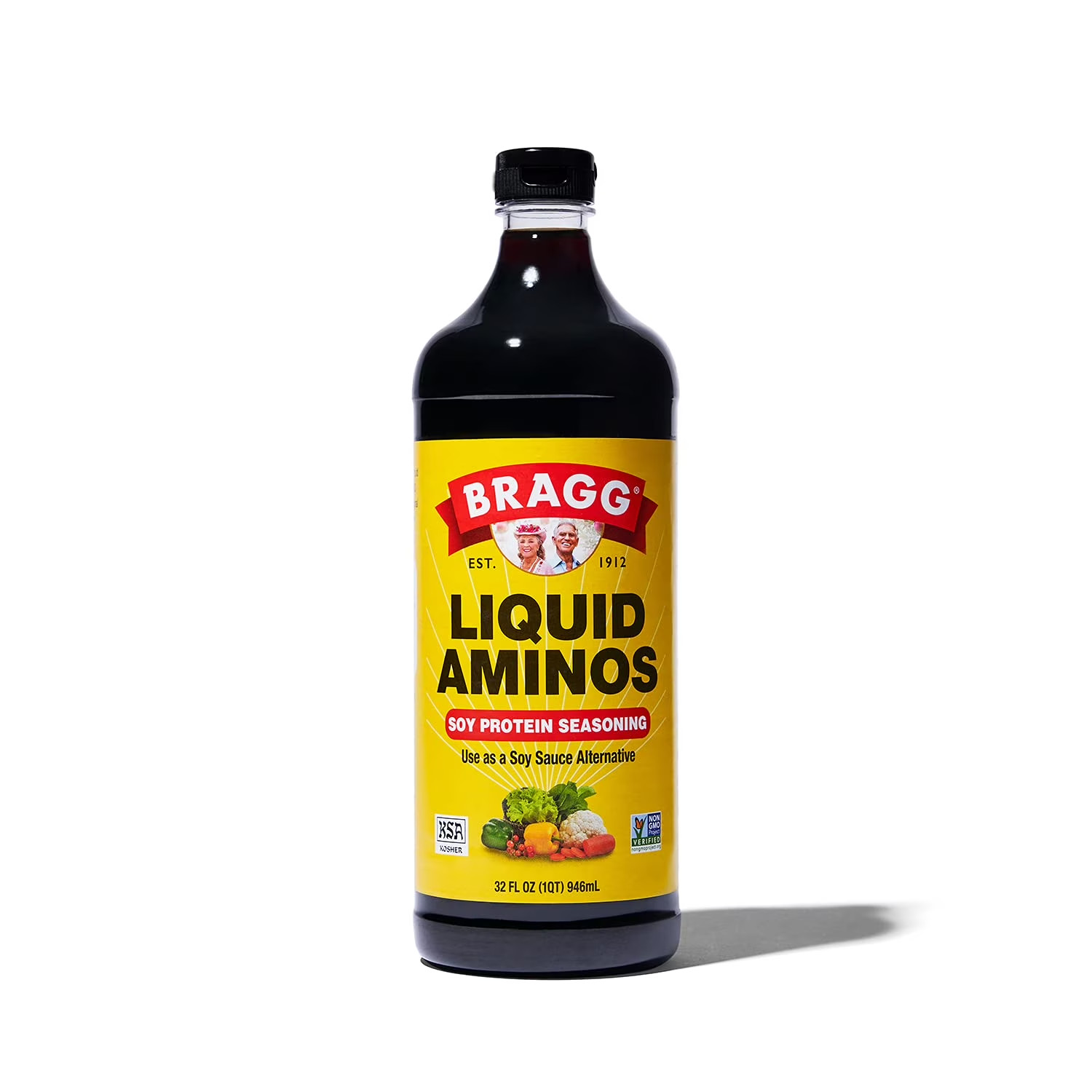 Bragg Liquid Aminos All Purpose Seasoning Soy Sauce Alternative, 16 Fl Oz
