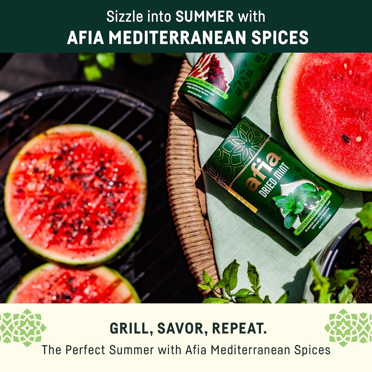 Afia Dried Mint Seasoning Dried Mint for Cooking, Mediterranean Spice BB 09/2025
