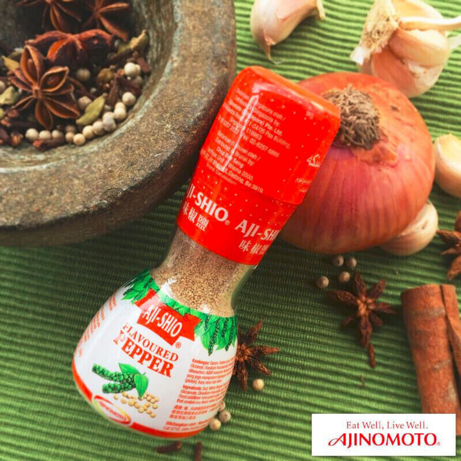 Flavoured Pepper Food Seasoning Aji-Shio Brand 80gm x 12 Bottle DHL Express Ship