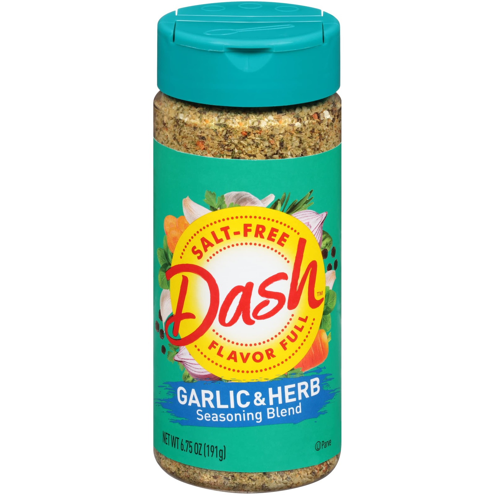 Dash Salt-Free Seasoning Blend, Garlic 6.75 Ounce (Pack of 1), & Herb