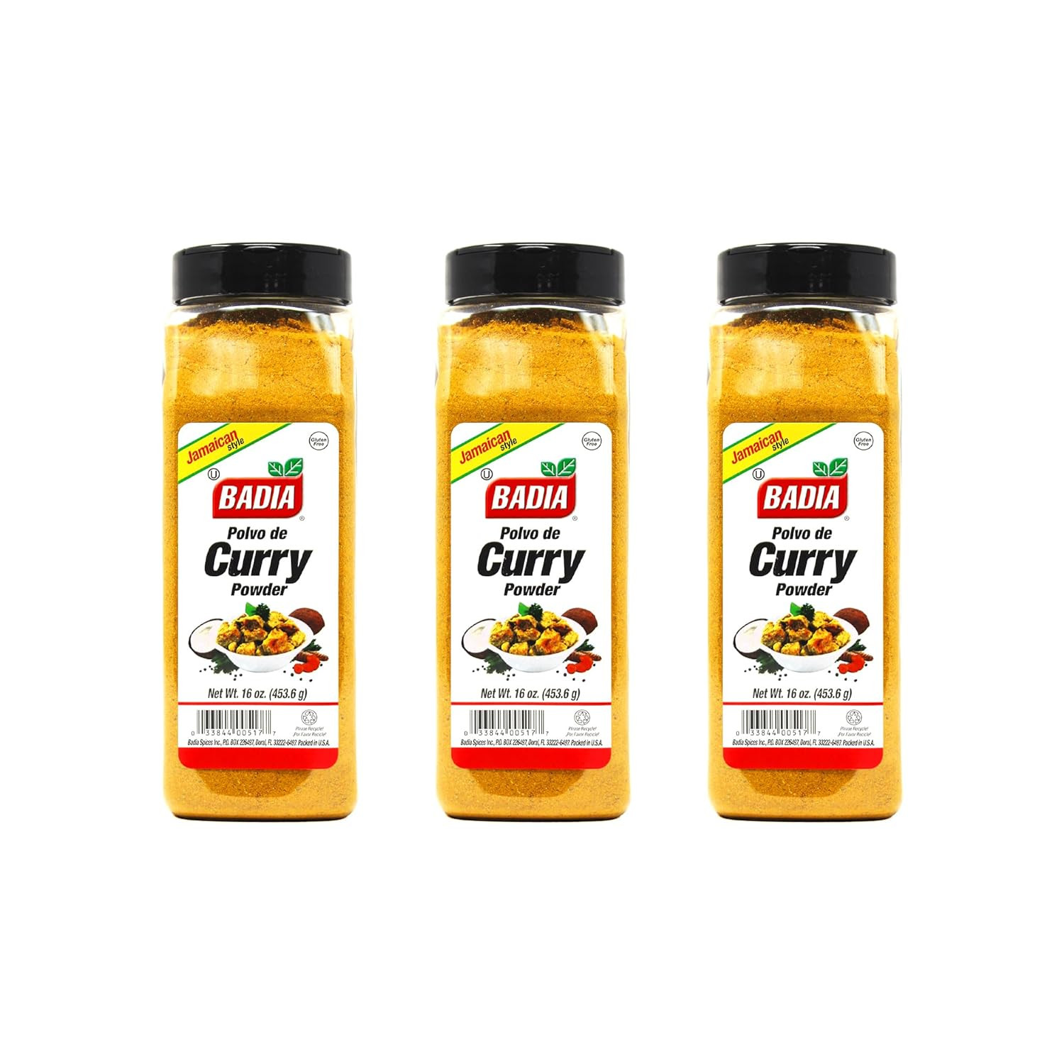 Badia Jamaican Style Curry Powder, Kosher, Gluten free, 16oz (6 Pack)