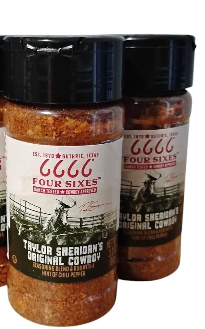 Pair of Four Sixes Taylor Sheridan’s Original Cowboy Seasoning 3.3 6666 04/2029