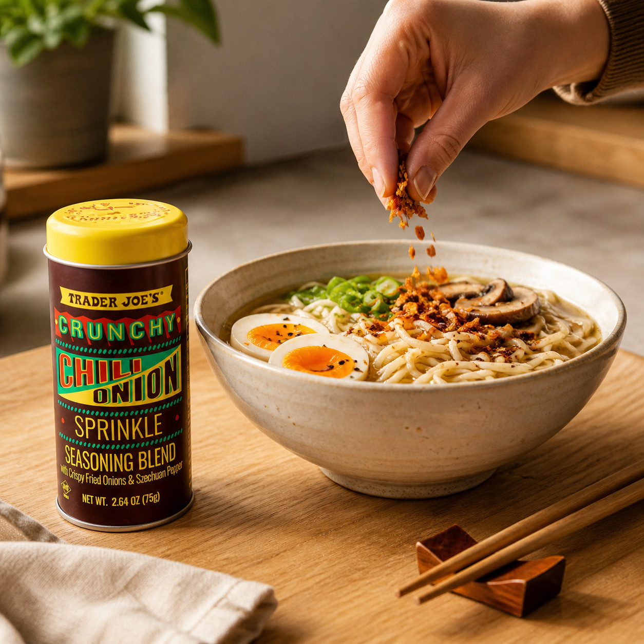 2-Pack Trader Joe’s Crunchy Chili Onion Sprinkle Seasoning Blend 2.64 OZ Each