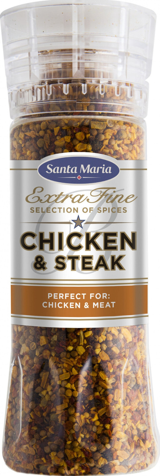 SANTA MARIA CHICKEN & STEAK Extra Fine Spice Mix Grinder 250g 8.8oz