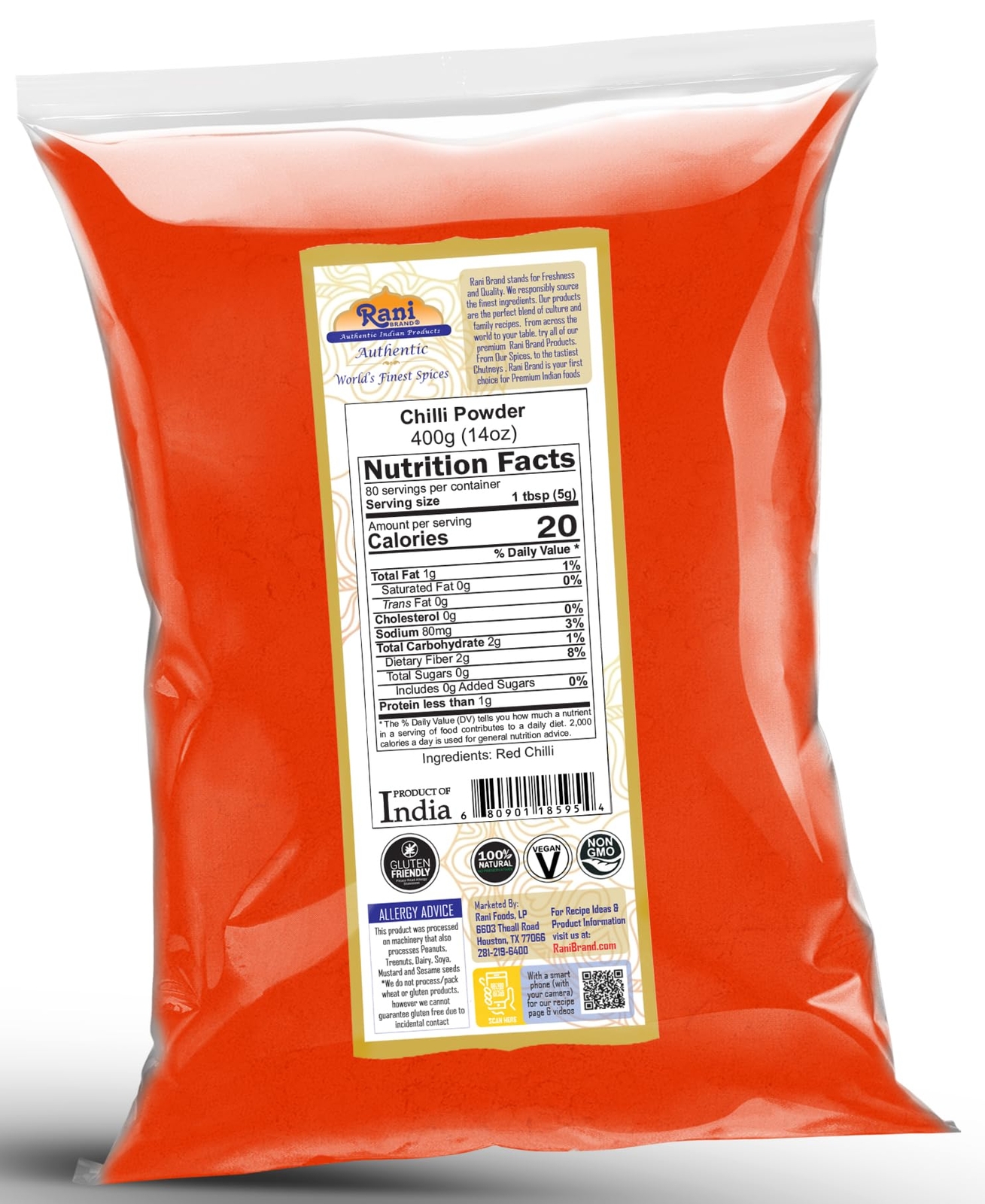 Rani Chilli Powder (Mirchi) Ground Indian Spice 14oz (400g)