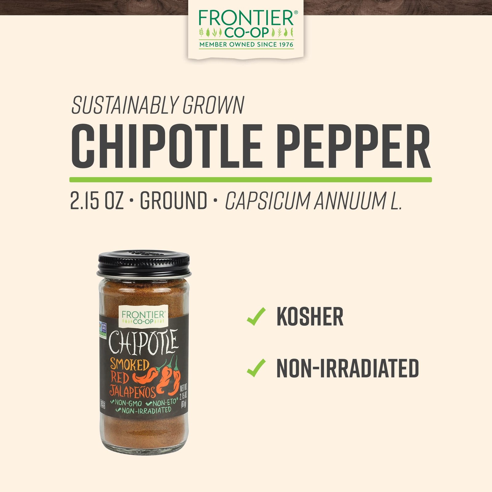 Frontier Co-op Ground Chipotle 2.15 Ounce (Pack of 1), Original Version