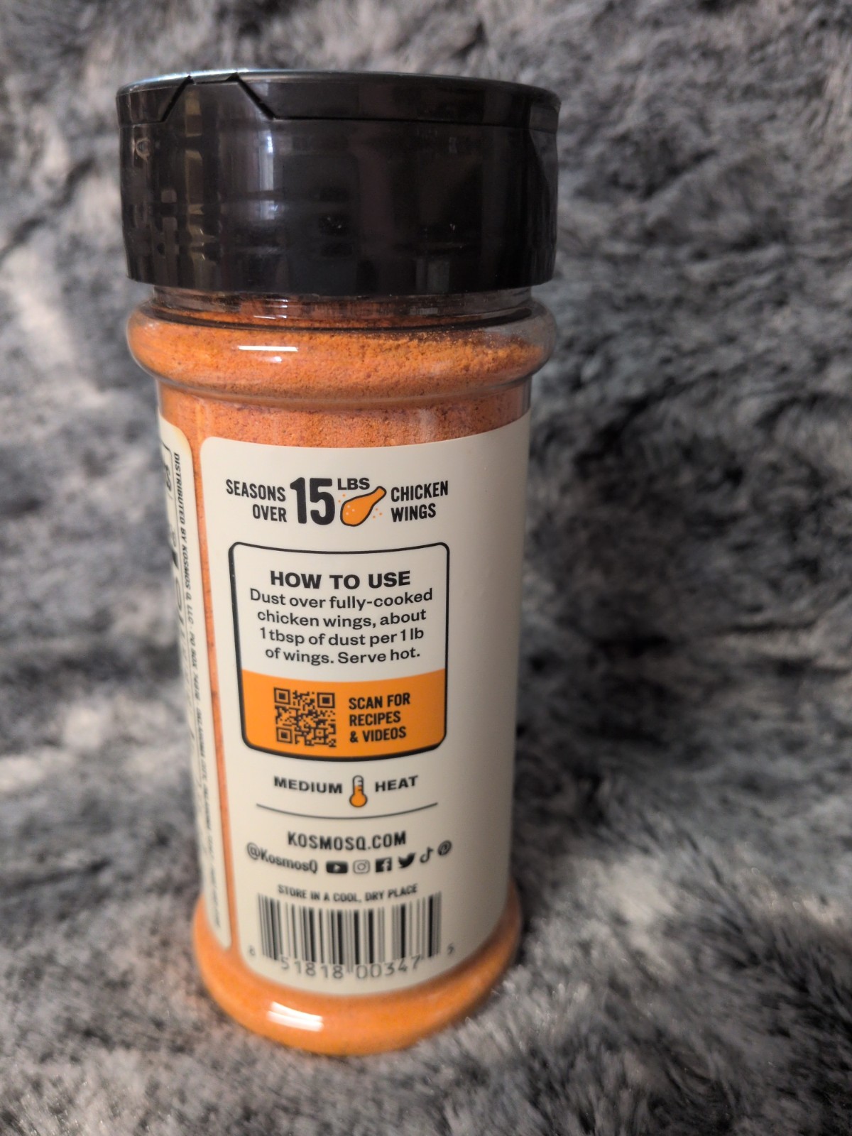 Kosmos Q Seasoning Wing Dust Buffalo 4.6 Oz (Pack of 4) Exp 06/2027
