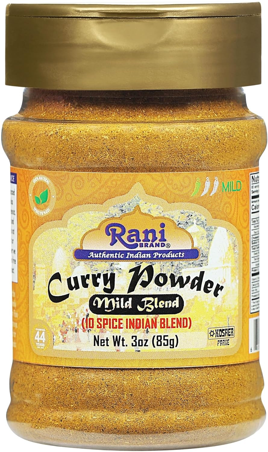 Rani Curry Powder Mild (10-Spice Authentic Indian Blend) 3Oz (85G) PET Jar ~ All