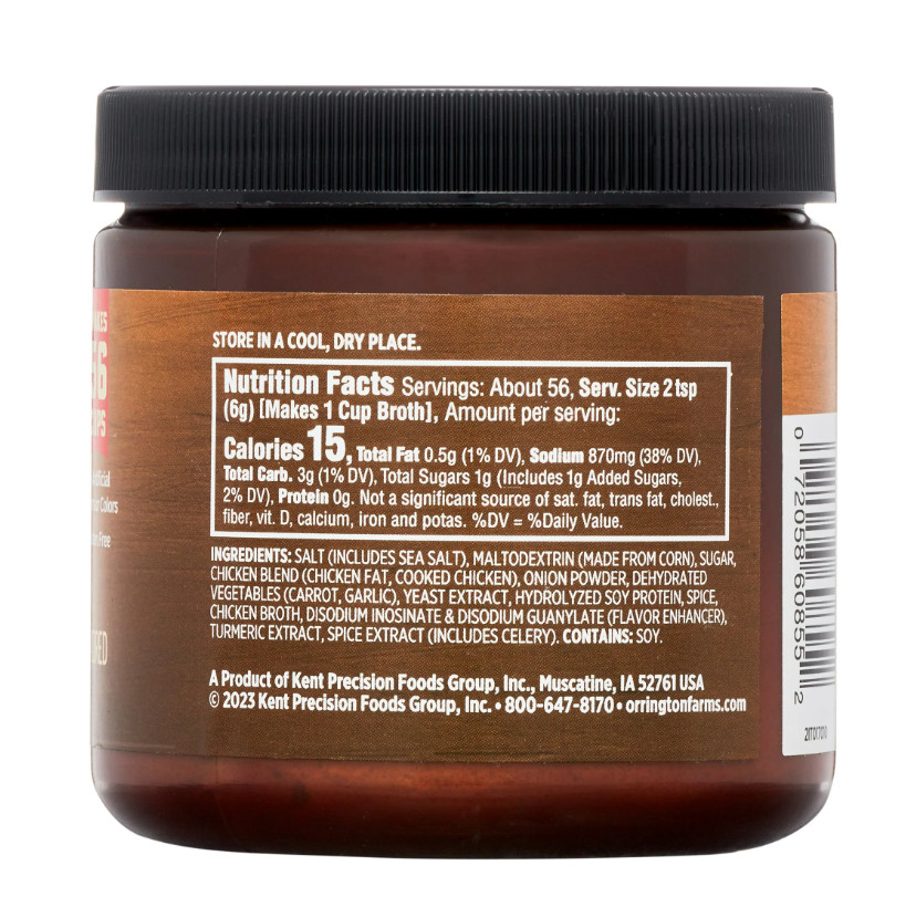 Orrington Farms Chicken Flavored Broth Base & Seasoning 12 fl oz x 2 Jars