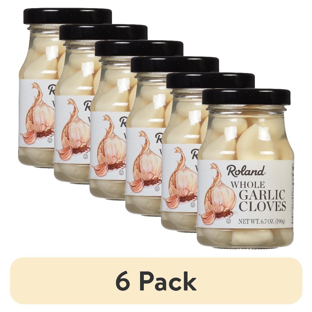 Garlic Whole Cloves in Brine 6.7oz 6 Pack Fresh Preserved Cooking Ingredient