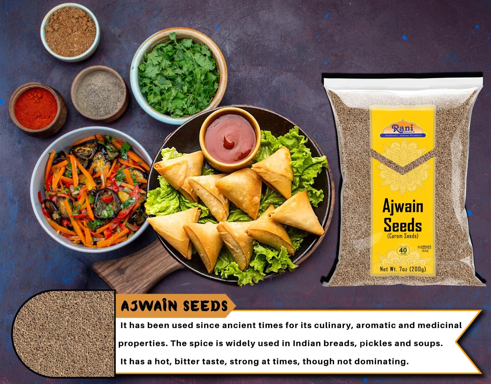 Rani Ajwain Seeds (Carom Bishops Weed) Spice Whole 7oz (200g)