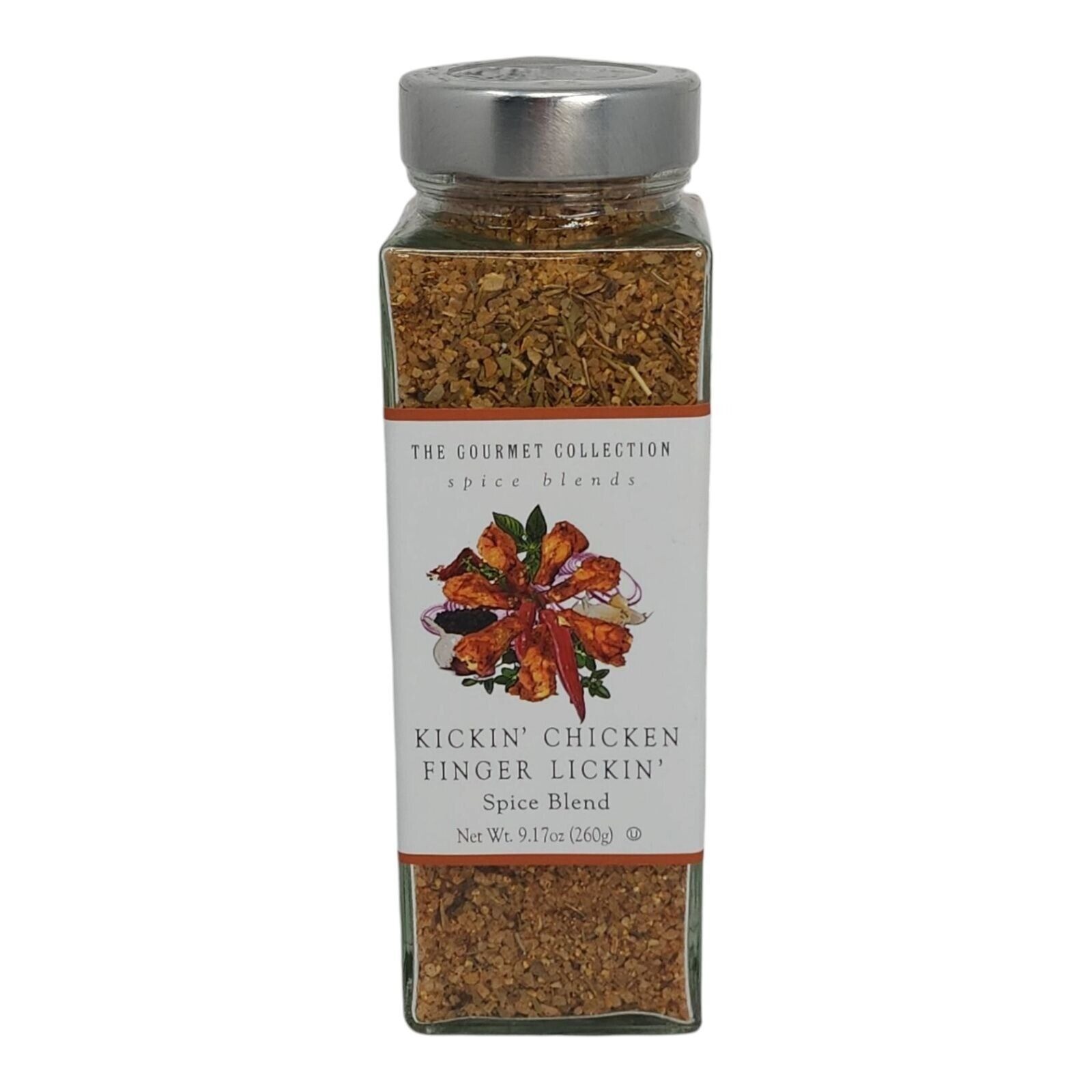 The Gourmet Collection Kickin Chicken Finger Lickin Spice Blend Glass Jar 11/28