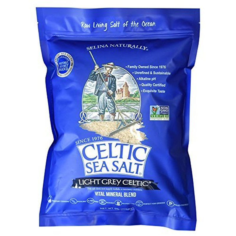 Light Grey Sea Moist Salt 5 Pound Resealable Bag Additive-Free Delicious Cooking