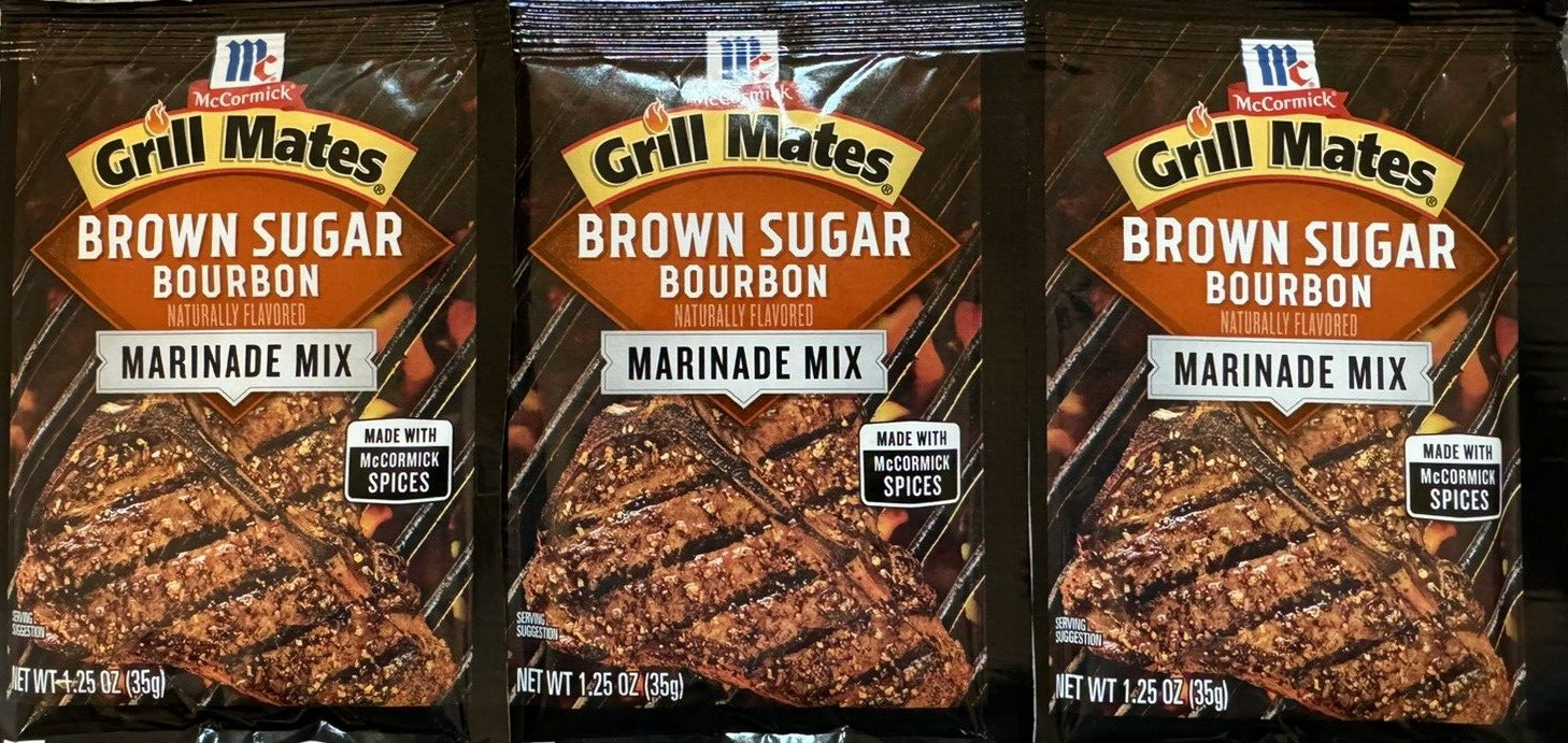 3 Packets Grill Mates Brown Sugar Marinade Mix – 1.25-ounce Packets – Feb-10-25