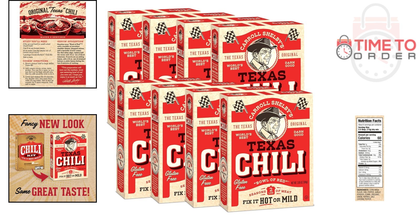 Chili Kit Mexican Style Seasoning Packets for Meat Tacos Burgers