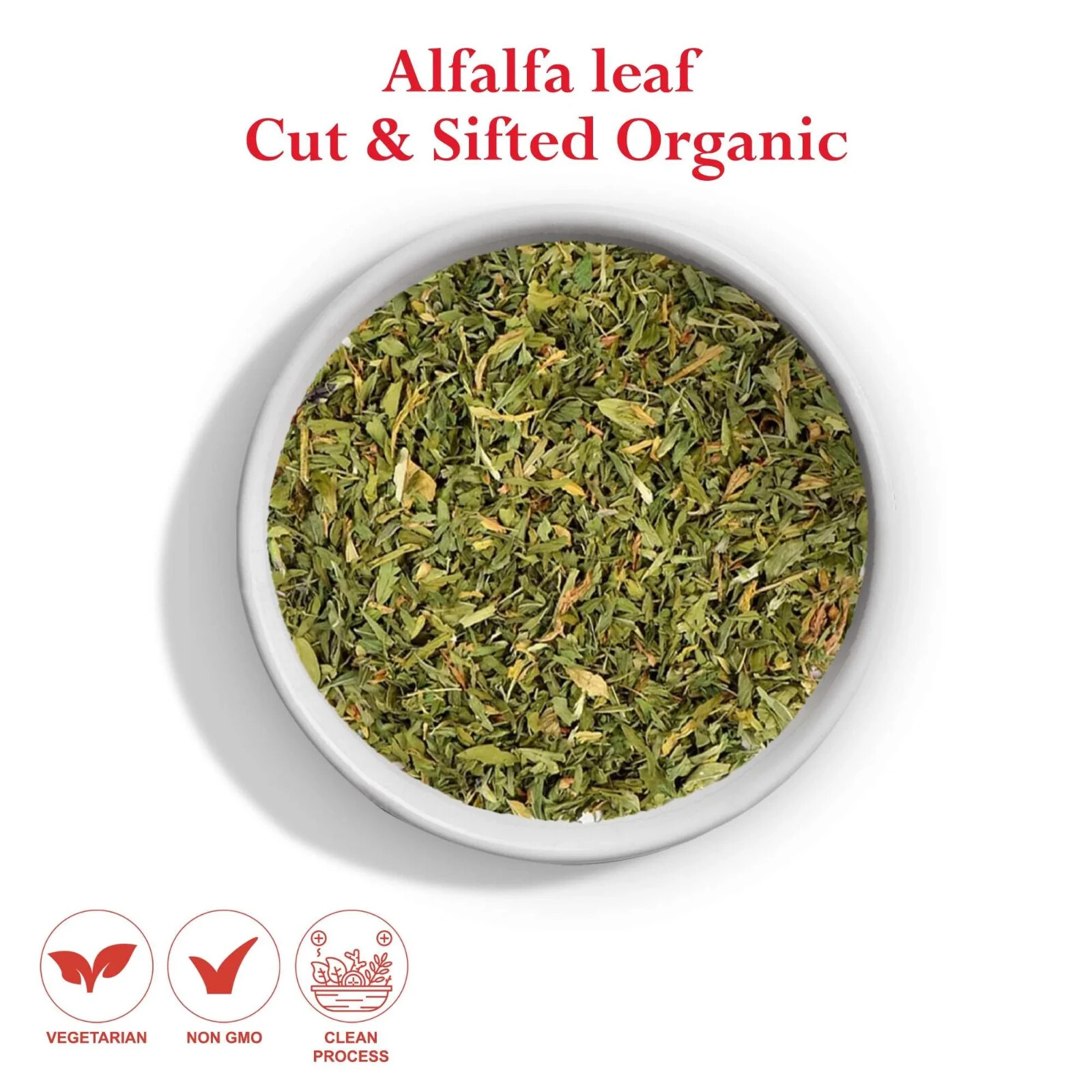 Alfalfa Leaf Cut & Sifted Organic Alfalfa Leaf 4oz Package