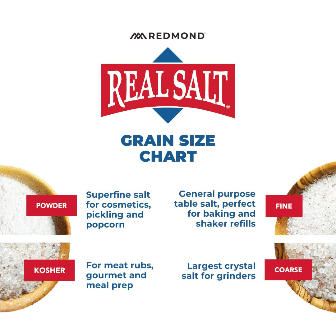 Real Sea Salt – Natural Unrefined Gluten Free Fine, 26 Ounce Pouch (1 Pack)