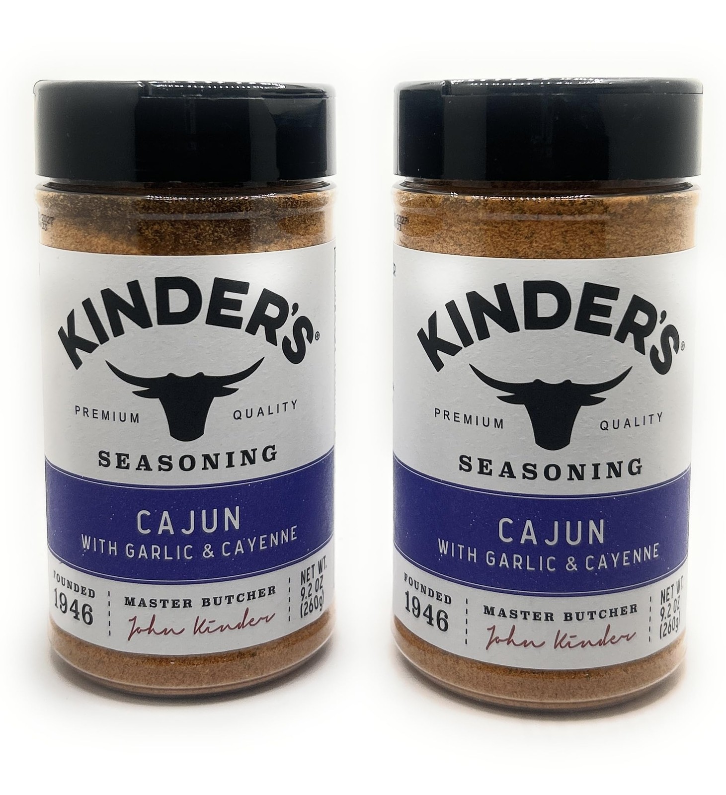 Kinder’s Seasonings & Rubs – 2 bottles (Cajun 9.2oz) 0.5 Ounce (Pack of 2)