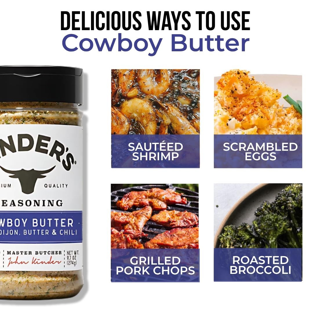 Gourmet Steakhouse & Cowboy Butter Seasoning Set – 2 Pack, 9.5 oz Rubs for Grill