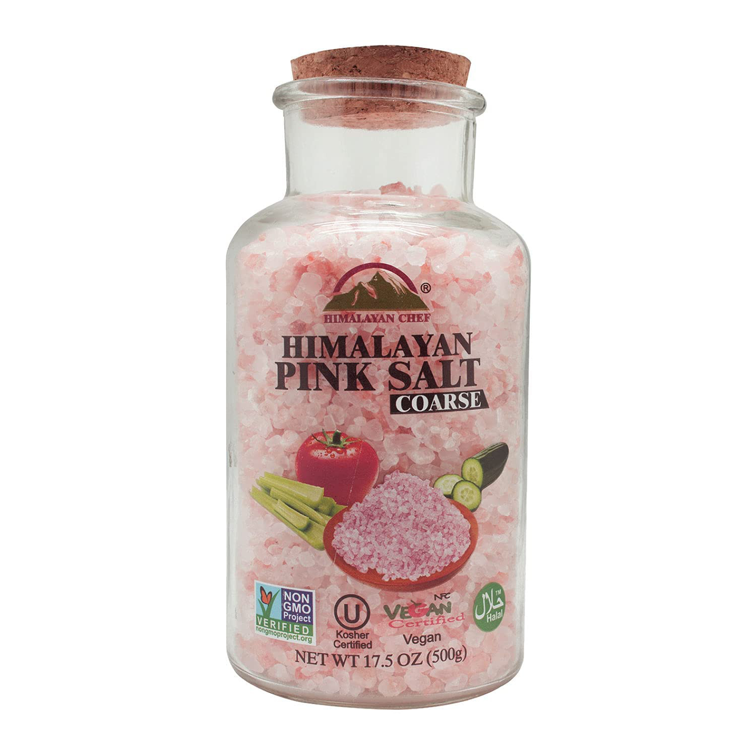 Himalayan Chef Pink Himalayan Salt Coarse Grain for Refill Grinders – 1 Pound