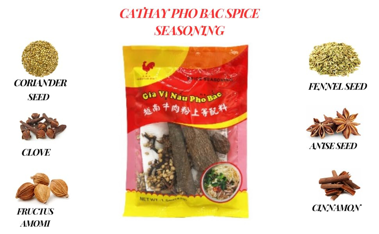 Cathay Pho Bac Spice Seasoning – Authentic Vietnamese Pho Soup Flavoring, Tradit