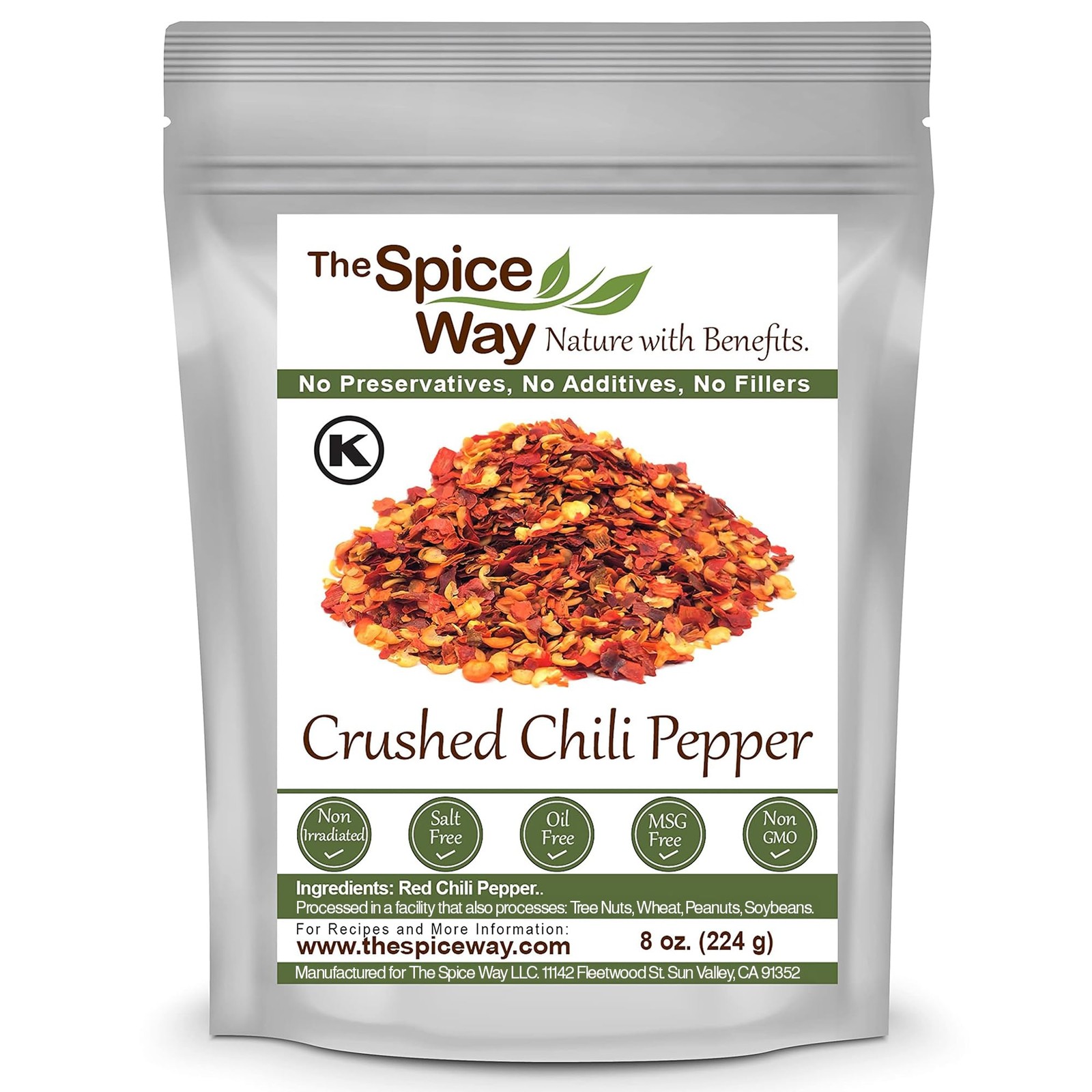 Crushed Red Pepper Flakes 8 oz Hot Chili Seasoning Spicy Pizza Pasta Marinade