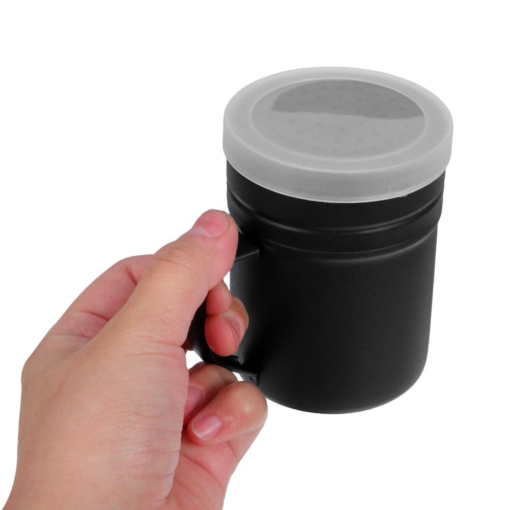 2pcs Stainless Steel BBQ Seasoning Shaker Bottle with Fine Mesh Lid & Handle,