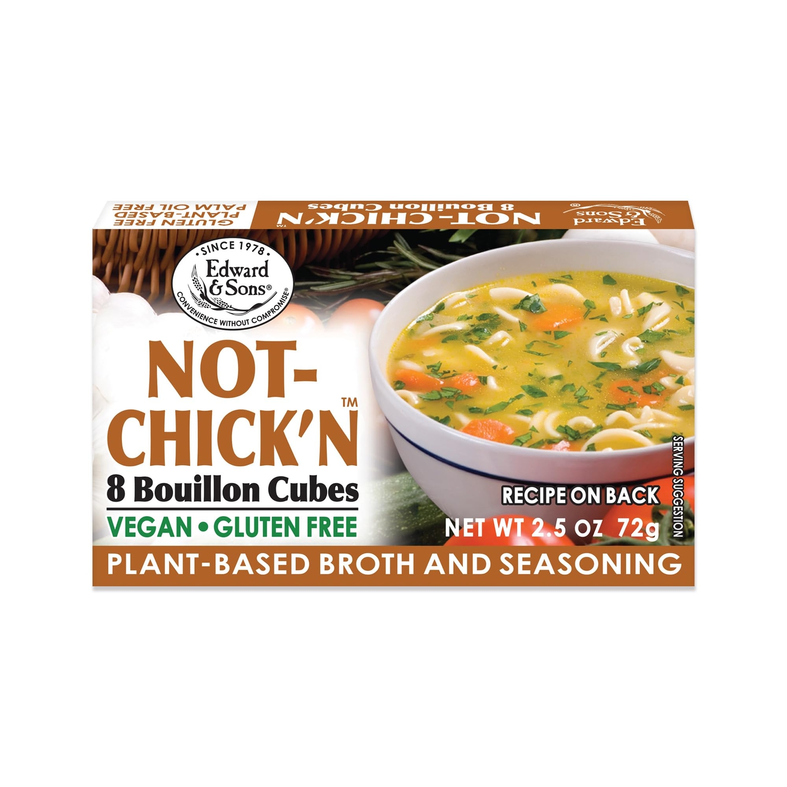 Vegan Bouillon Cubes 2.5 Ounce Pack of 12 Delicious Flavorful Broth Mix