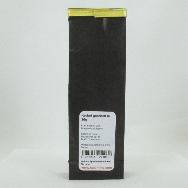 Calemino Chervil rubbed Ia 20g for soups stews sauces salads fish and egg dishes
