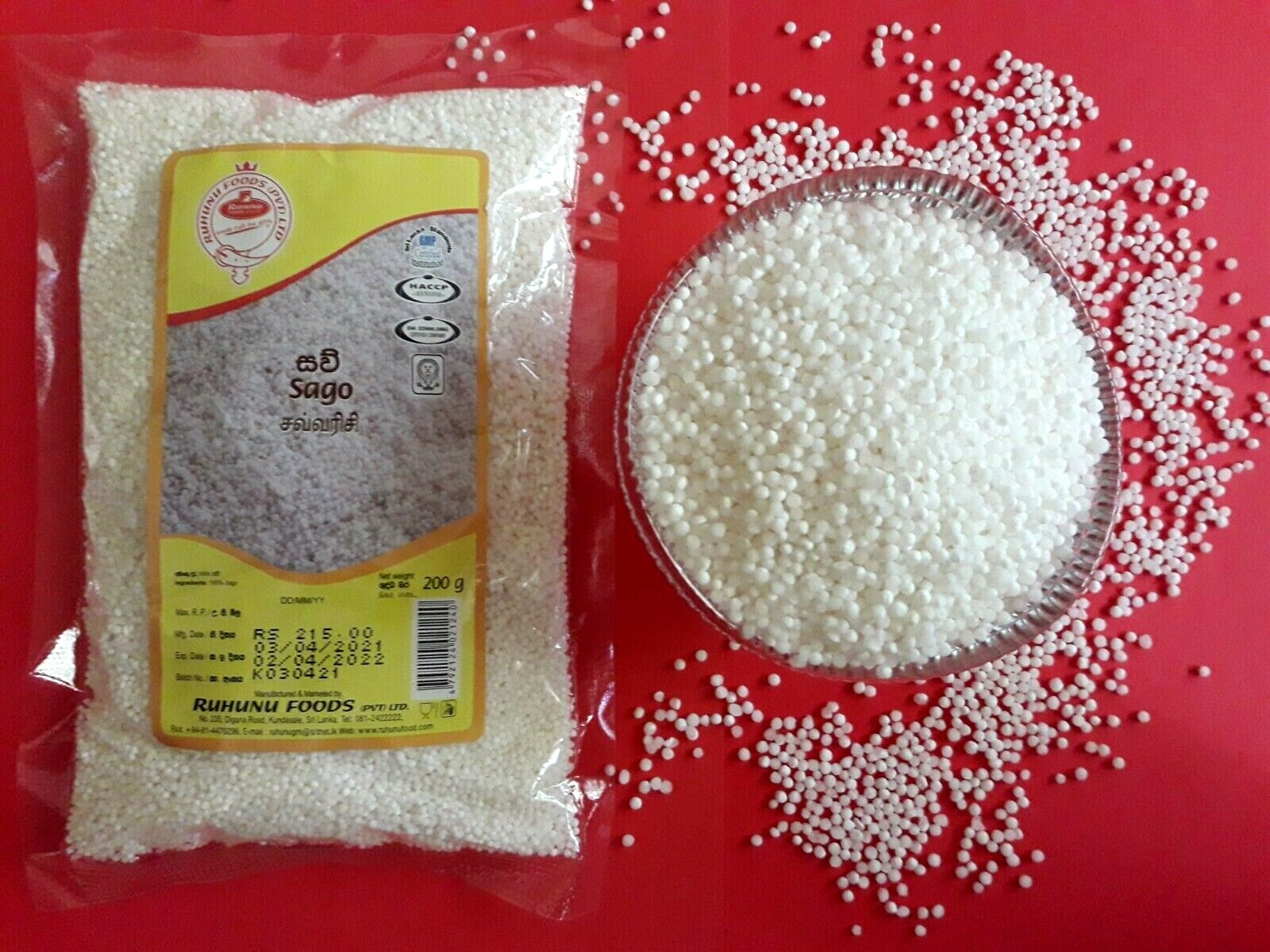 Ceylon Organic Sago Seeds Natural Cereal Herbal And Energy Booster (200 g)