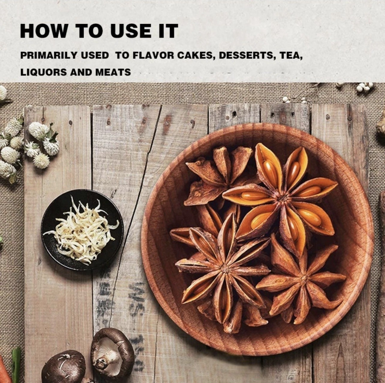 Anise Star Whole Anís Estrella 4oz Natural Whole Spice Free Shipping