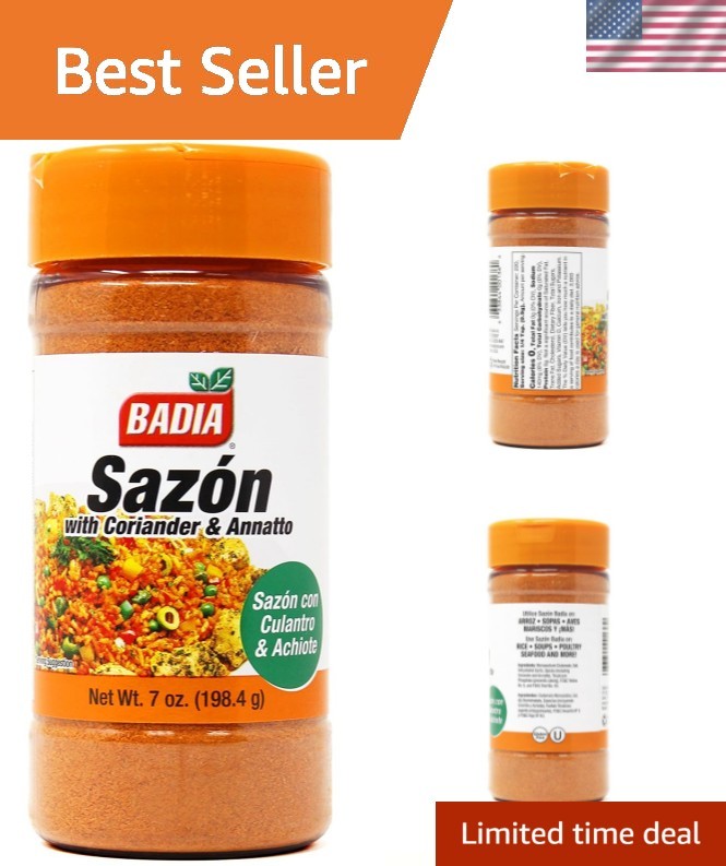 Gluten-Free Sazon with Coriander & Annatto, 7oz – Perfect for Authentic Cooking