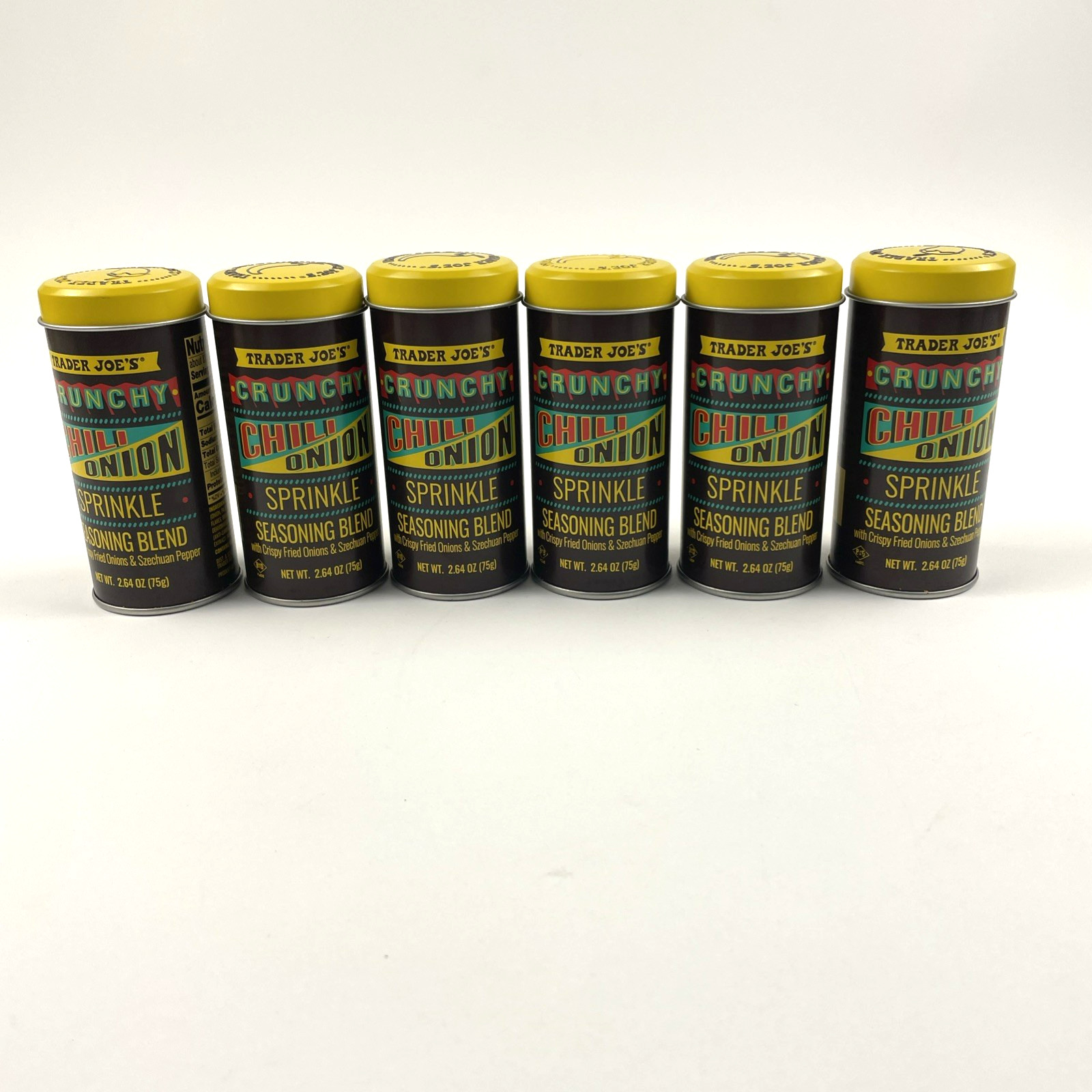 6 Pack Trader Joe’s Crunchy Chili Onion Sprinkle Seasoning Blend 2.64 OZ Each