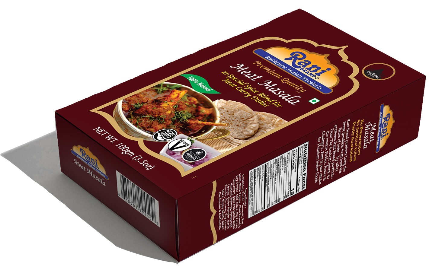 Rani Meat Curry Masala 21-Spice Blend 3.5oz (100g)