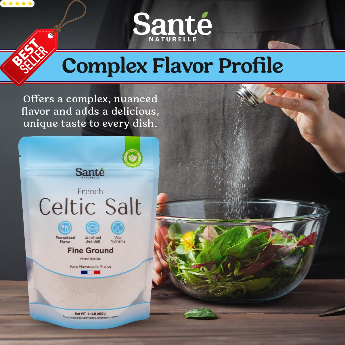 Celtic Sea Salt Fine Ground 1.1lb Unrefined French Natural Mineral Salt – US