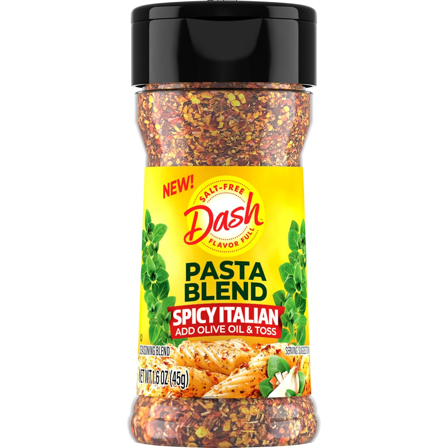 Dash Salt-Free Pasta Seasoning Blends, Spicy Italian, 1.6 Ounce (Pack of 8)