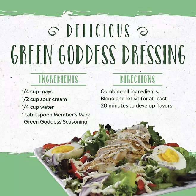 2 Pack Member’s Mark Green Goddess Seasoning, 3.4 oz. – FREE SHIPPING