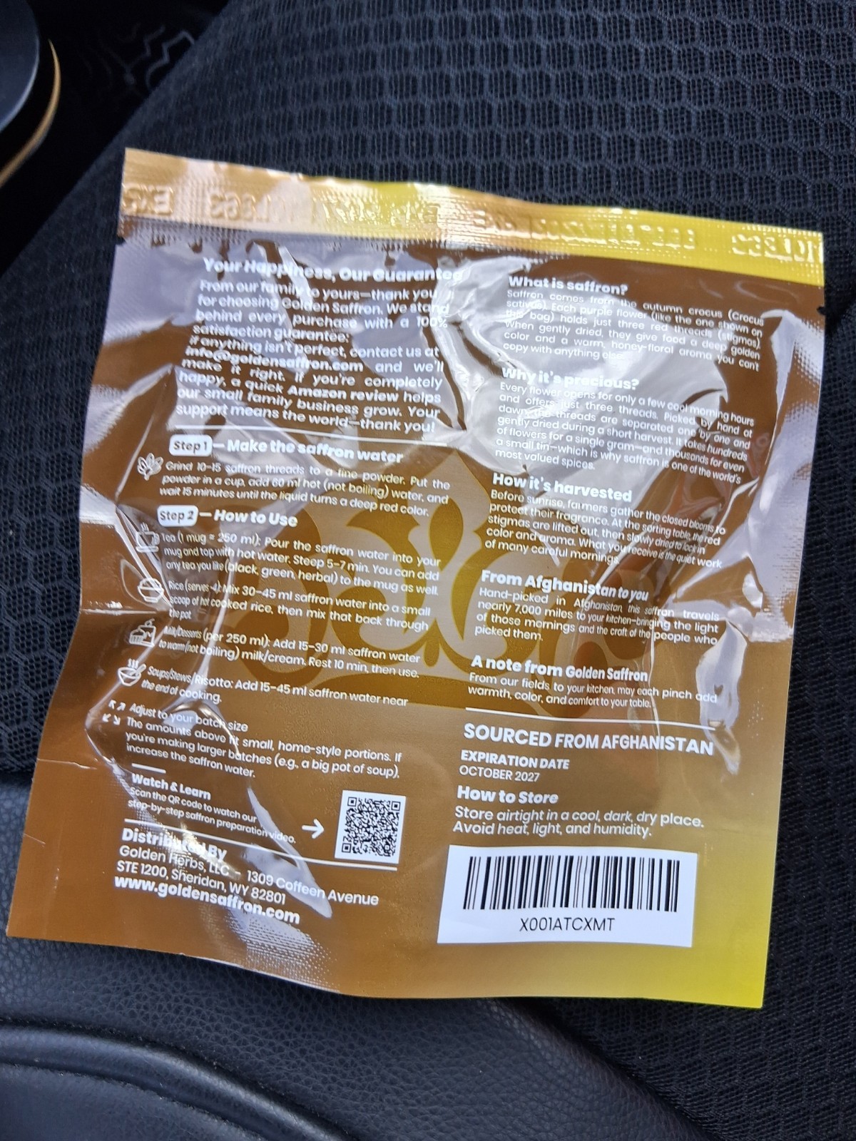 Golden Saffron, Finest Pure Premium All Red Saffron Threads, Grade A+