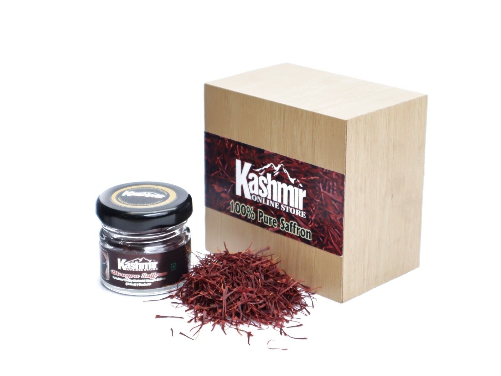 Pure Kashmiri Saffron 1g – A+ Grade Red Kesar Premium Quality Spice Box.