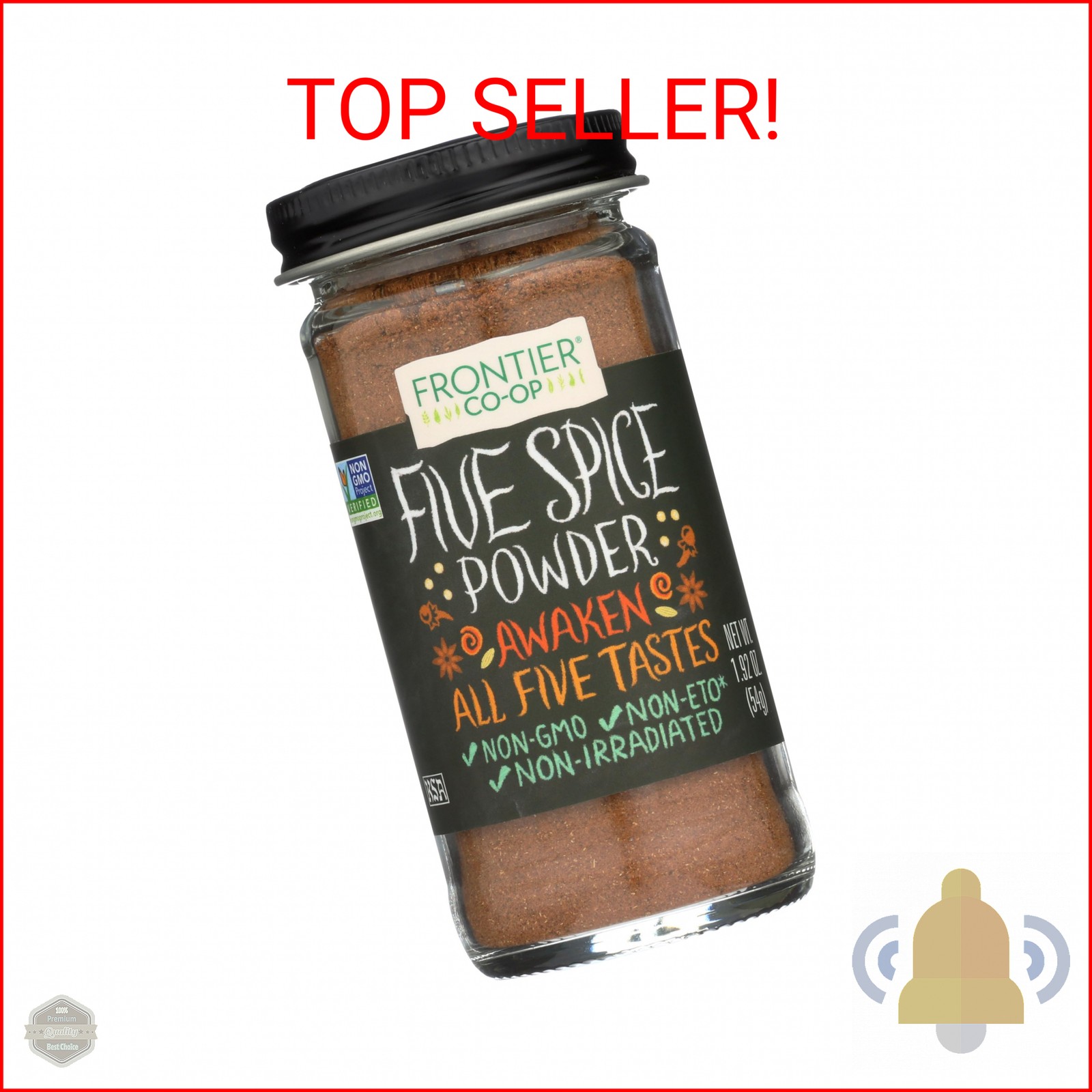 Frontier Co-op Five Spice Powder, 1.92 oz – Seasoning Mix of Cinnamon, Fennel Se