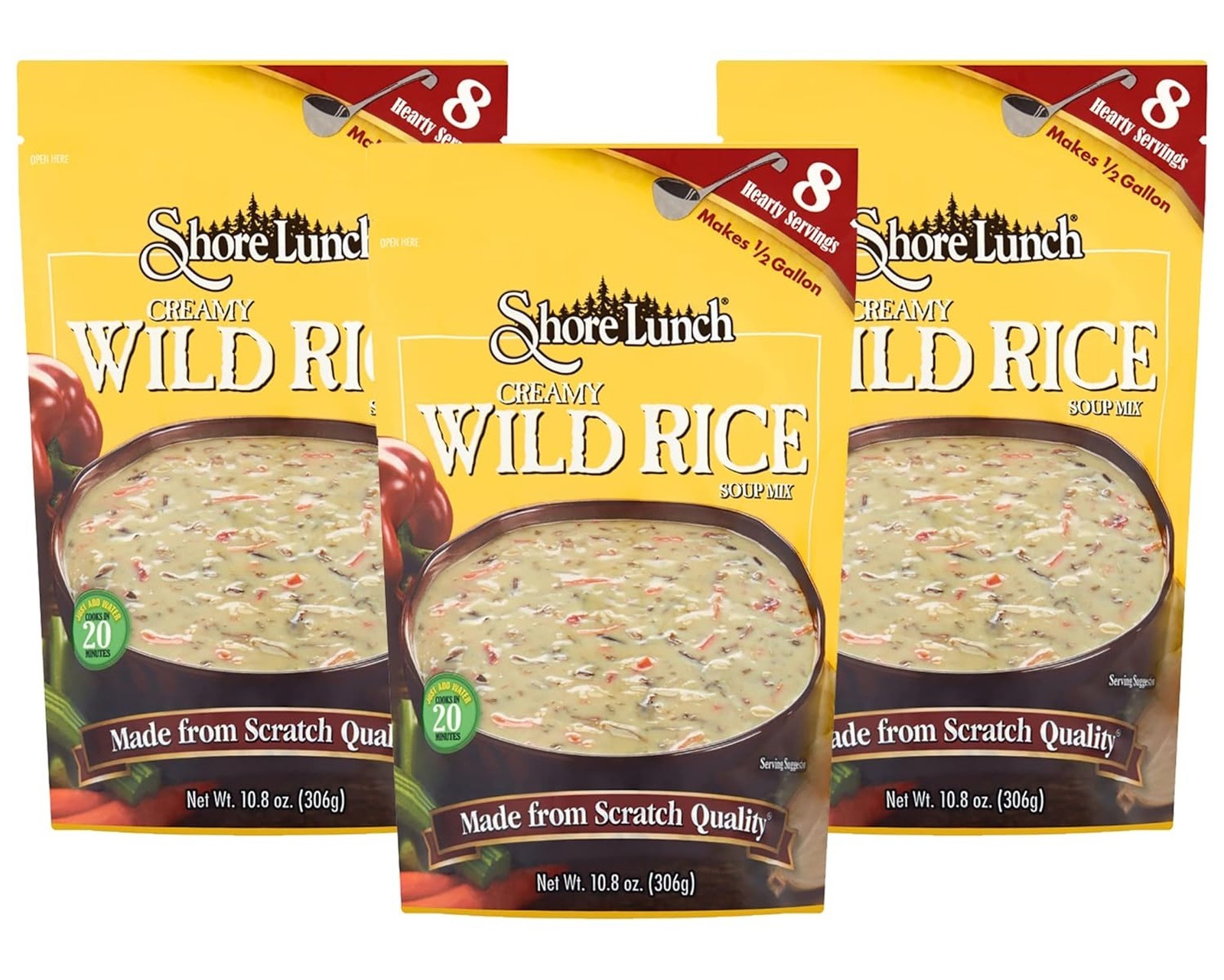 Creamy Wild Rice Soup Mix, 10.8 Ounce Pack of 3, Easy to Prepare, Premium