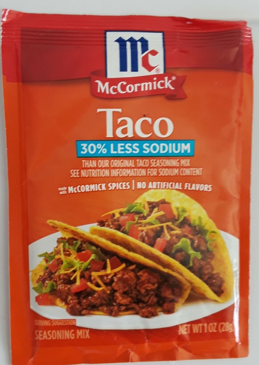 5McCormick TacoSeasoning,MildTaco,Original TacoHot Taco,30%less sodium Exp2/2026