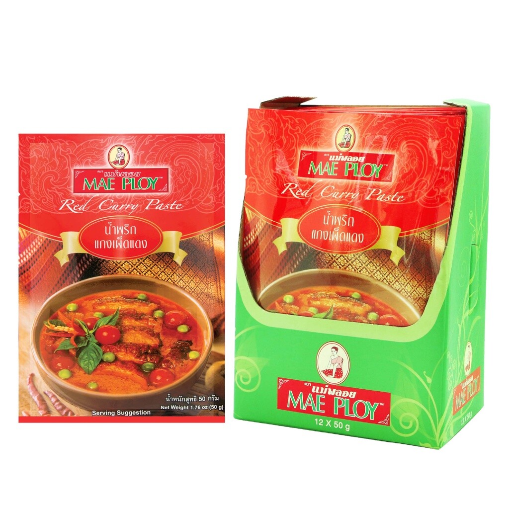 50g x 2 Packs Red Curry Paste Cooking Recipe Thai Food Oriental Mae Ploy