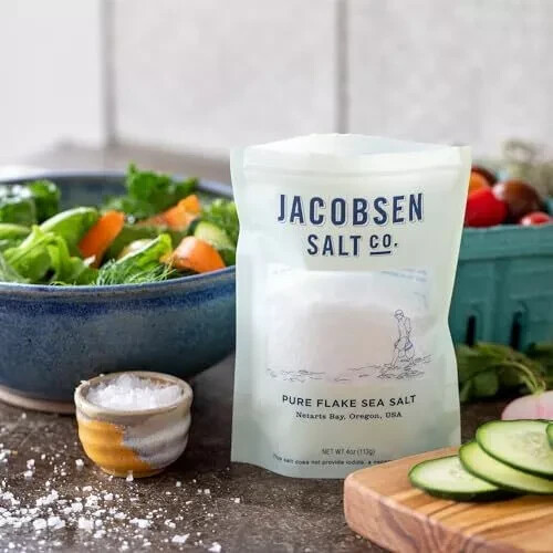 Jacobsen Salt Co. Pure Sea Salt – Kosher Salt, Coarse, Non-Iodized, 4oz