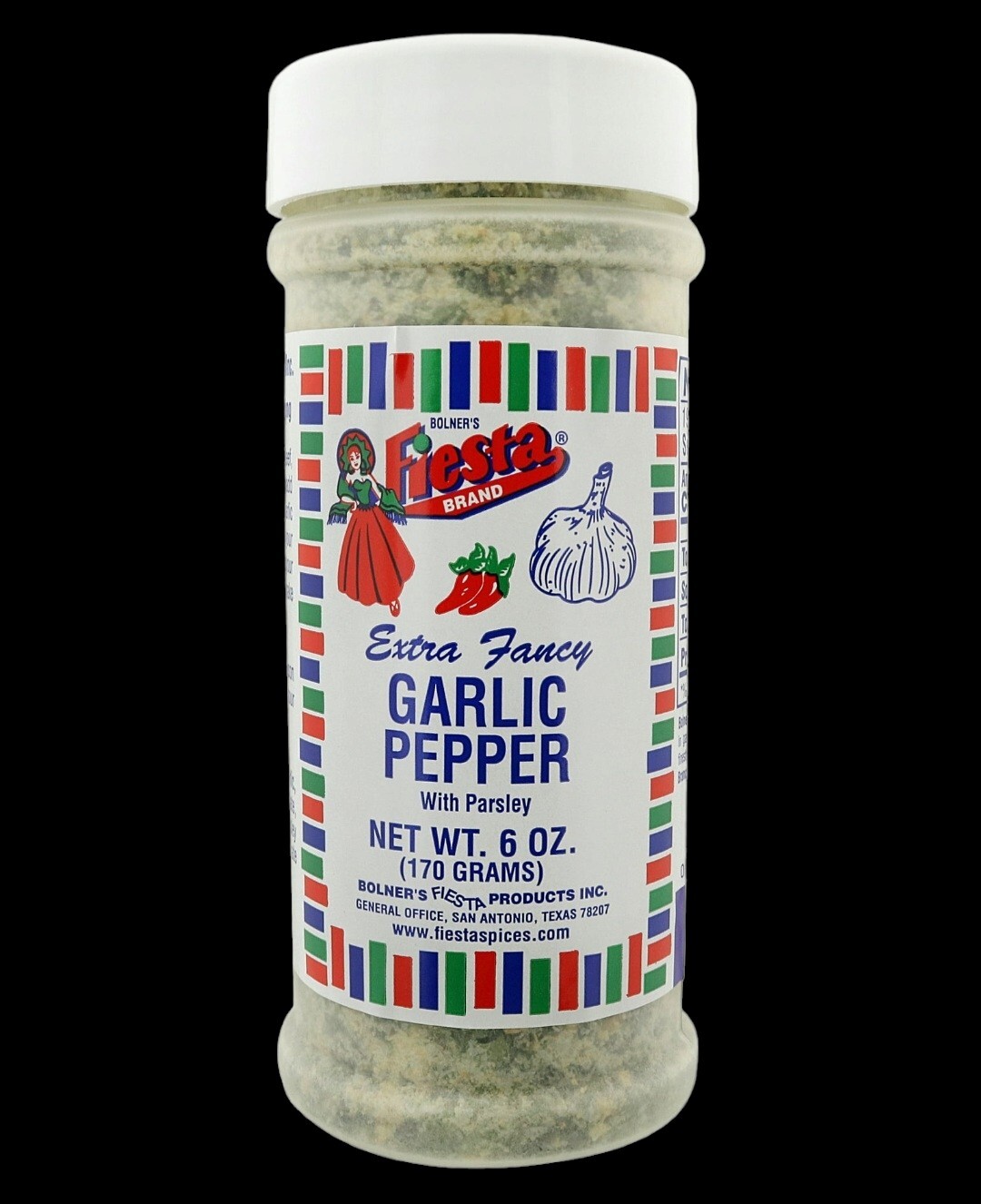Extra Fancy Garlic Pepper (With Parsley) Seasoning 6.0oz Shaker Bottle