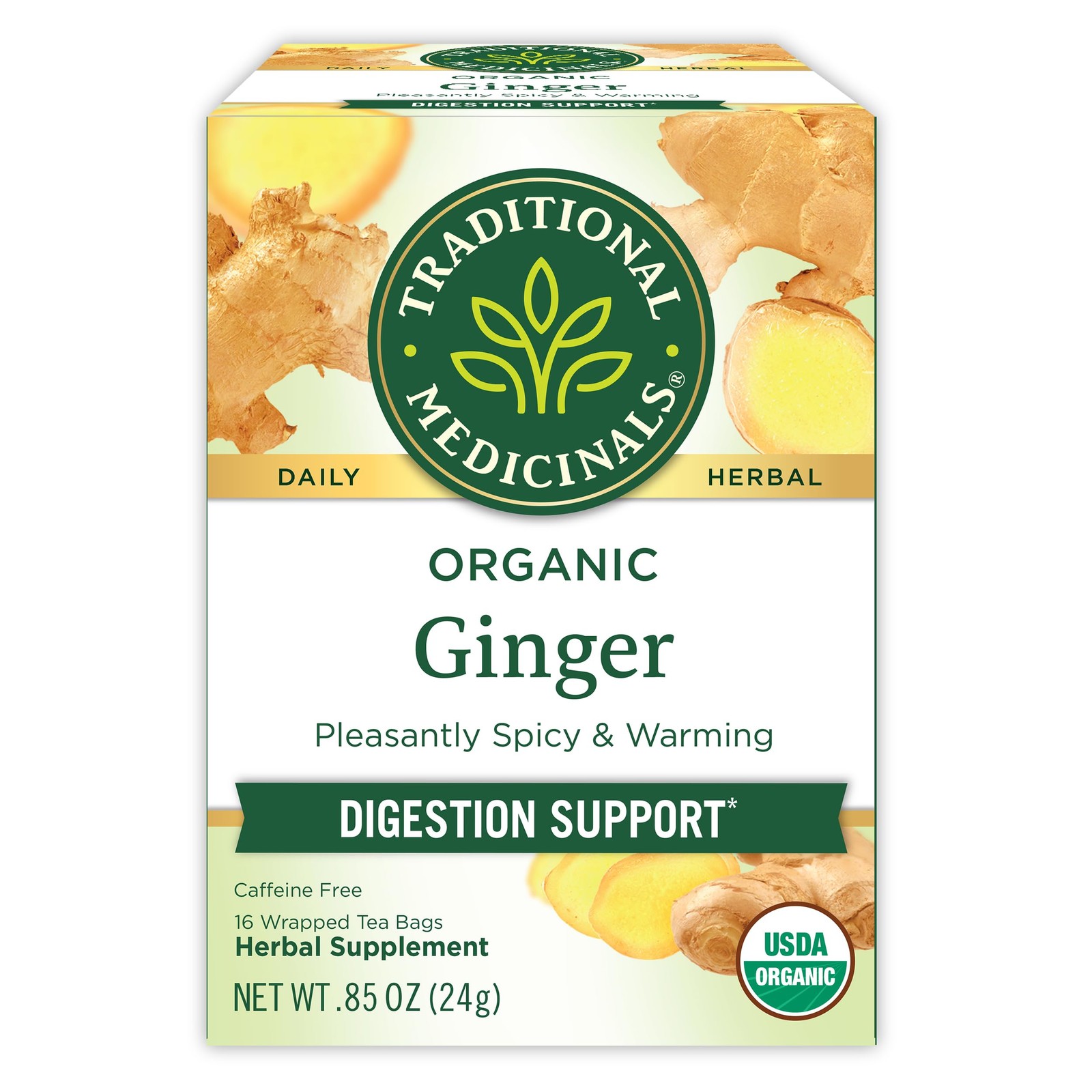Traditional Medicinals Tea, Organic Ginger, Healthy Digestion, 16 Count, …