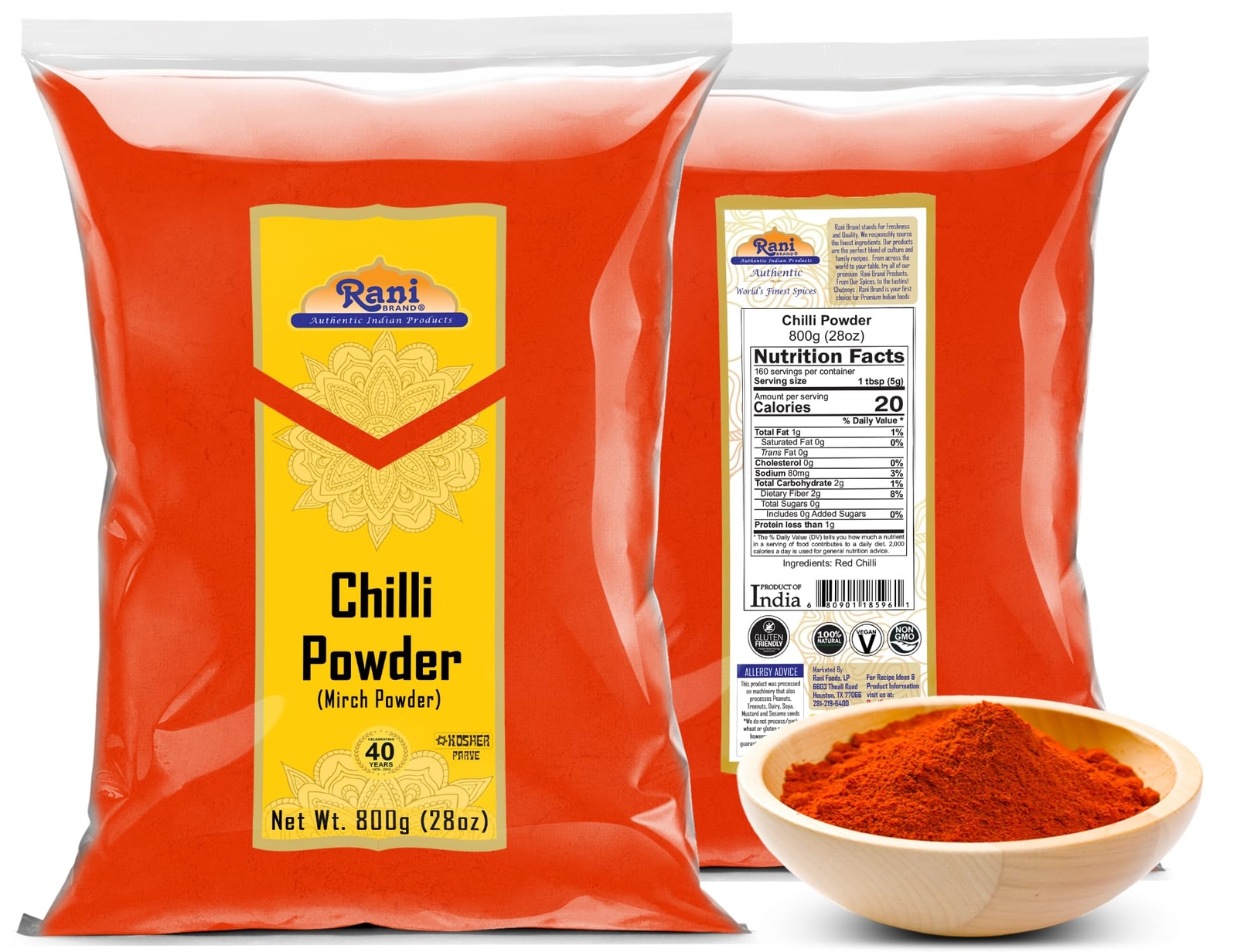 Rani Chilli Powder (Mirchi) Ground Indian Spice 28oz (800g)