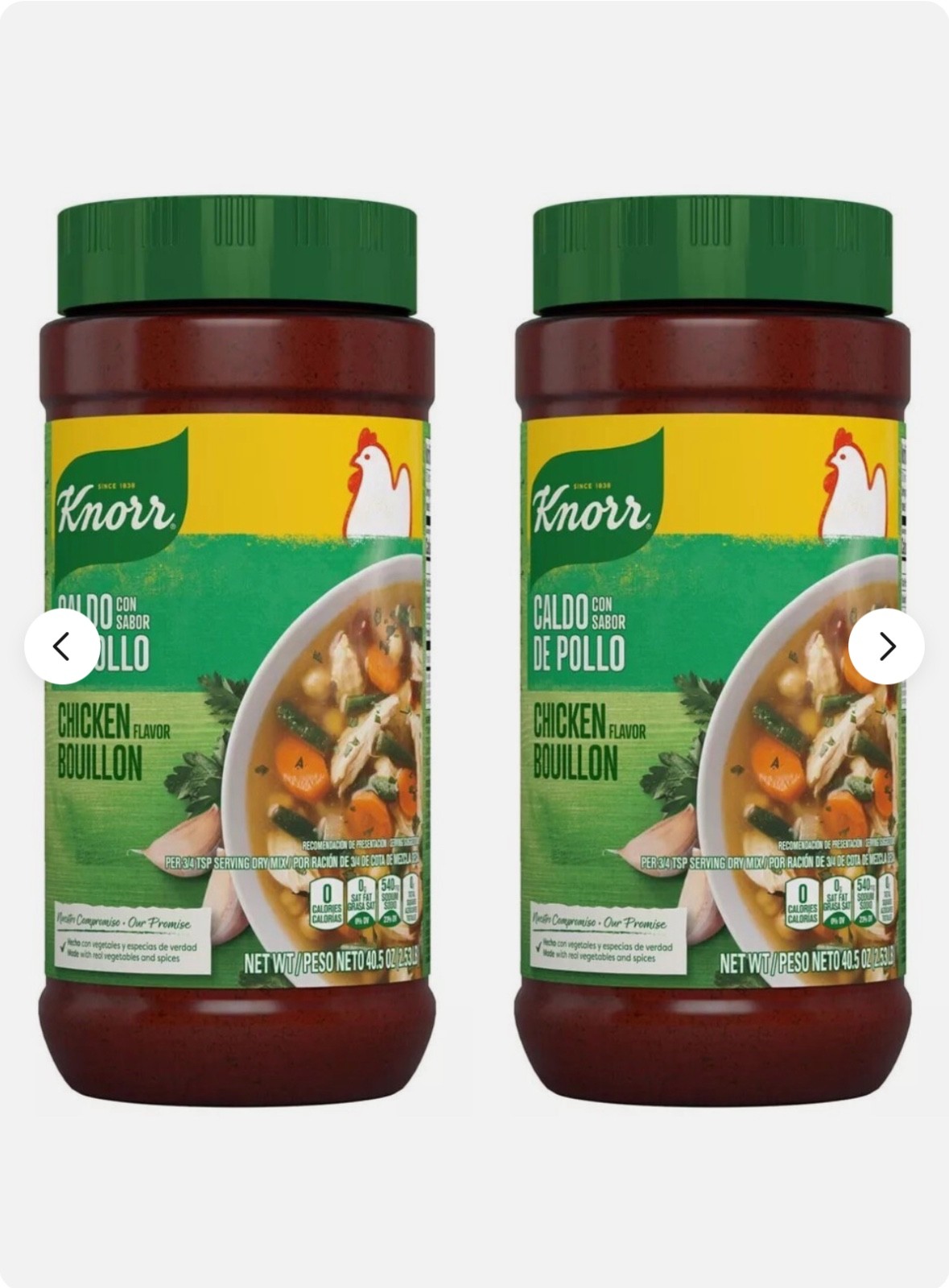 New 2-Pack Knorr Granulated Chicken Bouillon 40.5 oz Total 81 oz Bottles