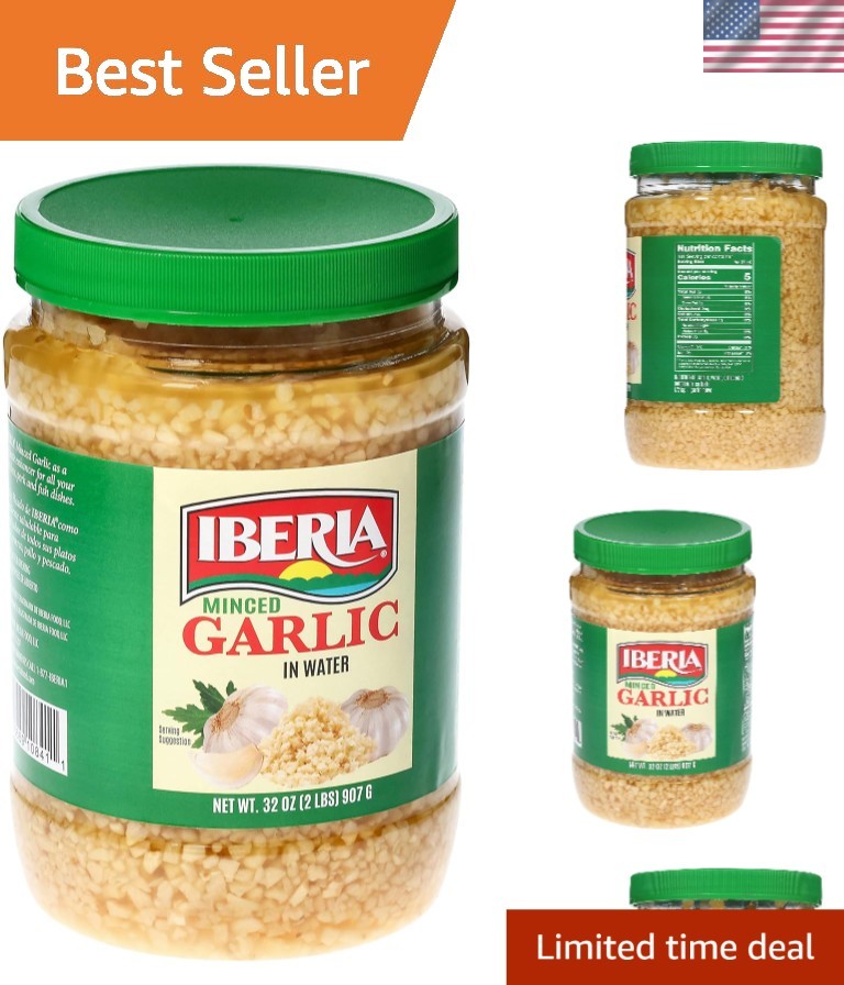 Versatile 32oz Minced Garlic in Water – Perfect for All Your Culinary Creations
